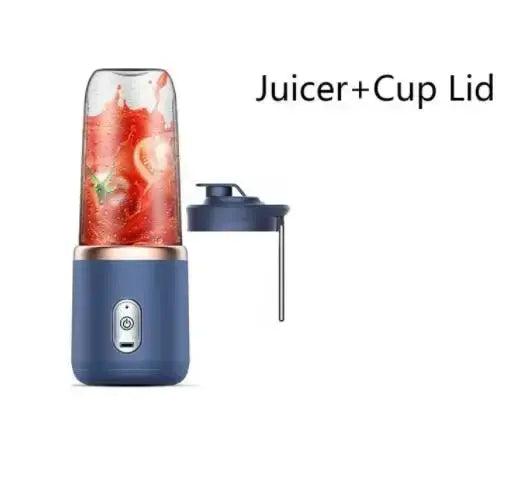 Garrafa de liquidificador portátil elétrico 6 lâminas Liquidificador de suco multifunções Liquidificador de suco fresco Smoothie liquidificador Ice CrushCup Processador de alimentos.