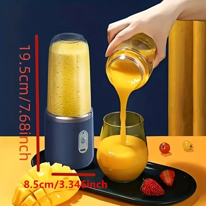 Garrafa de liquidificador portátil elétrico 6 lâminas Liquidificador de suco multifunções Liquidificador de suco fresco Smoothie liquidificador Ice CrushCup Processador de alimentos.