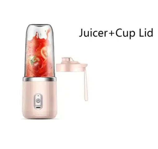 Garrafa de liquidificador portátil elétrico 6 lâminas Liquidificador de suco multifunções Liquidificador de suco fresco Smoothie liquidificador Ice CrushCup Processador de alimentos.